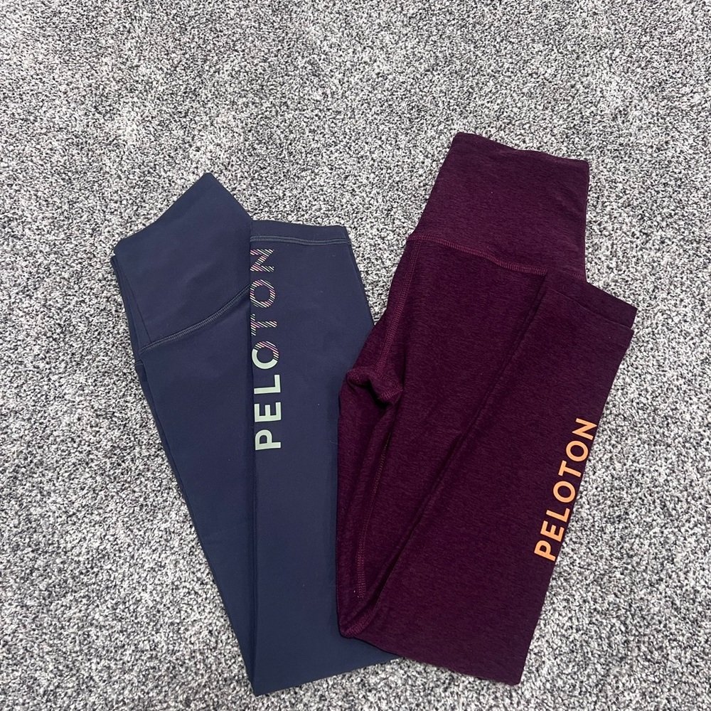 Peloton Navy and Burgundy Leggings